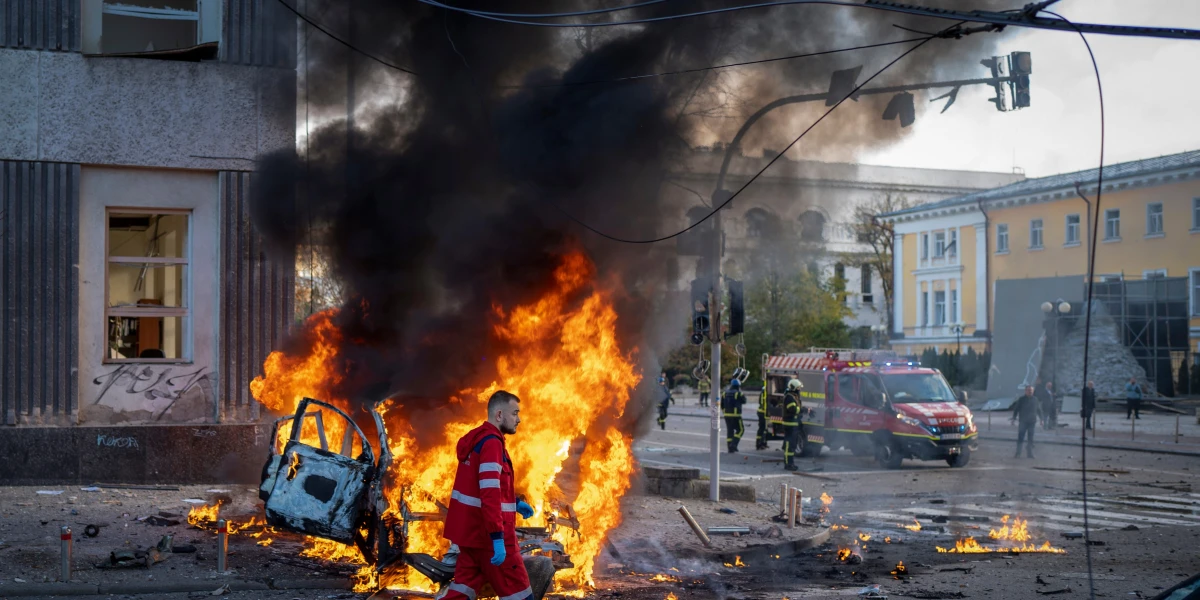 Russian destruction in Ukraine.