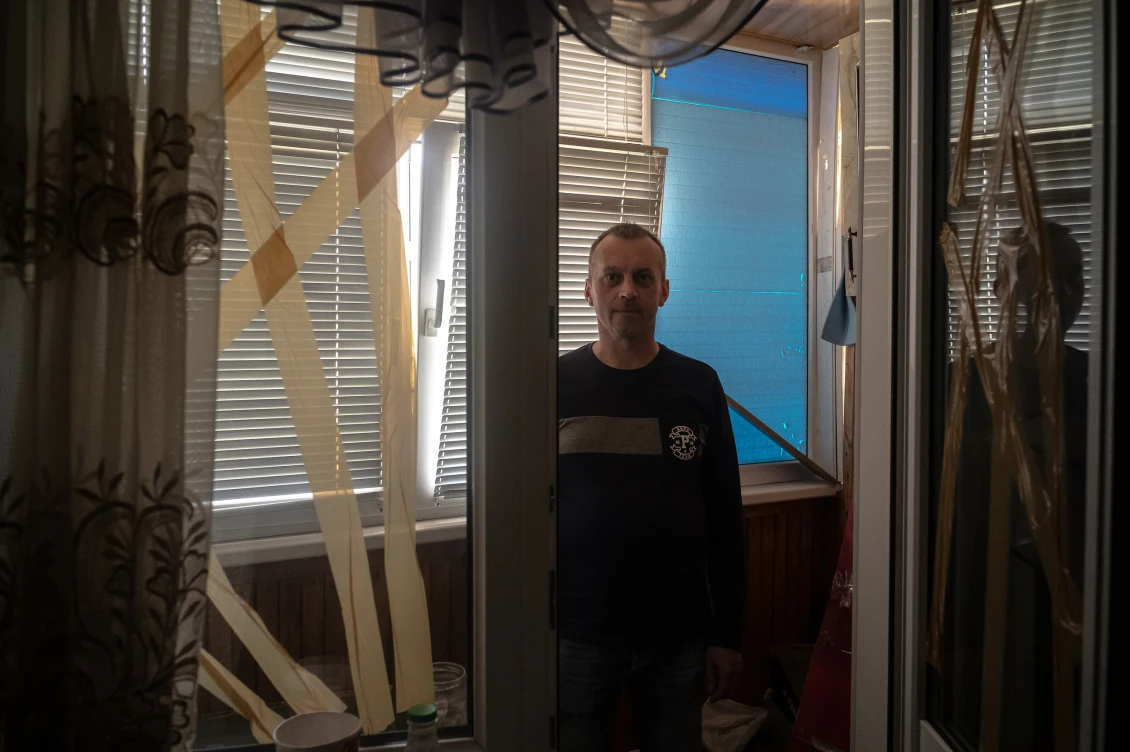 Kharkiv resident Dmytro's apartment was also damaged