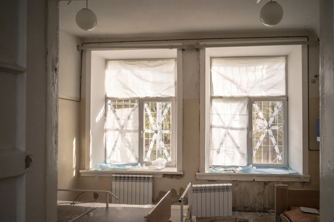 Inside a ward. 