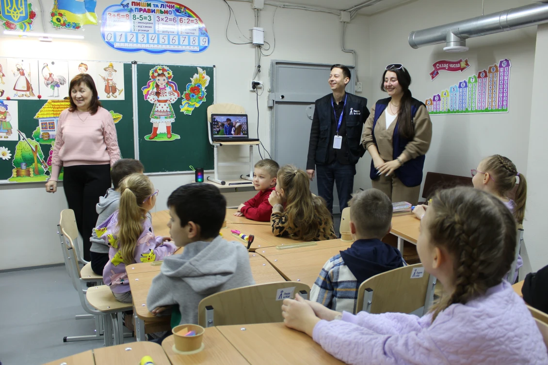 A lesson at Gymnasium No. 42 in Kryvyi Rih