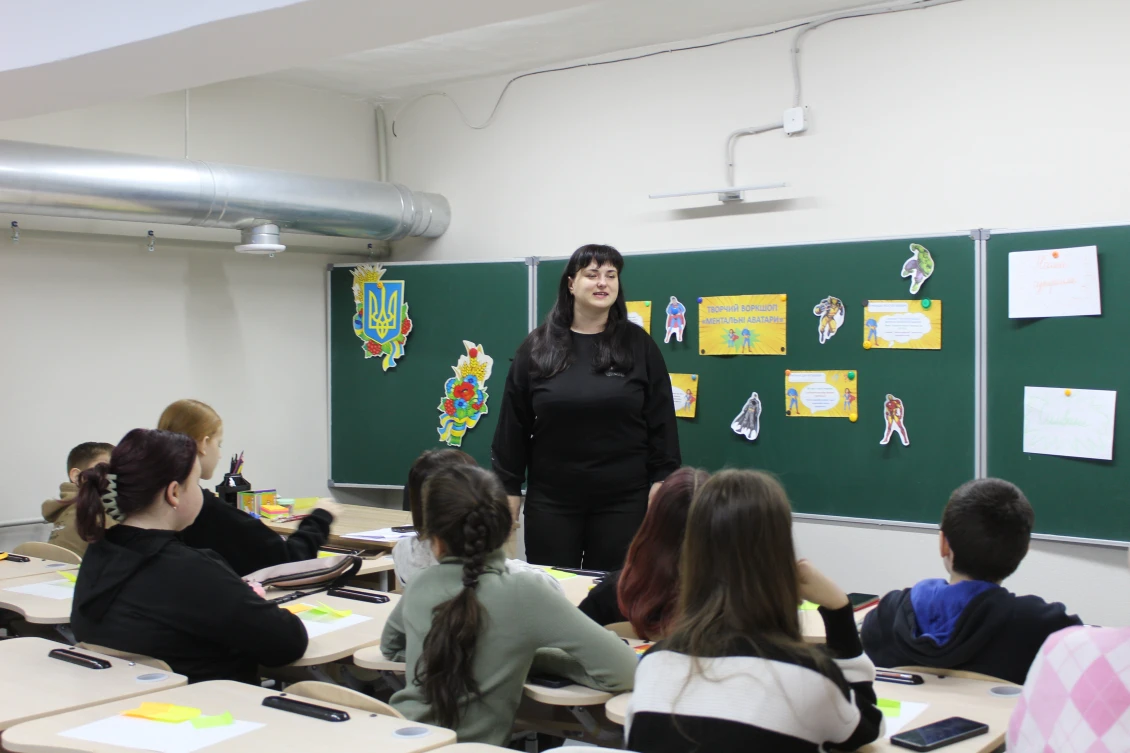Anastasiia Bavrovska is a teacher at Gymnasium no. 42 in Kryvyi Rih 