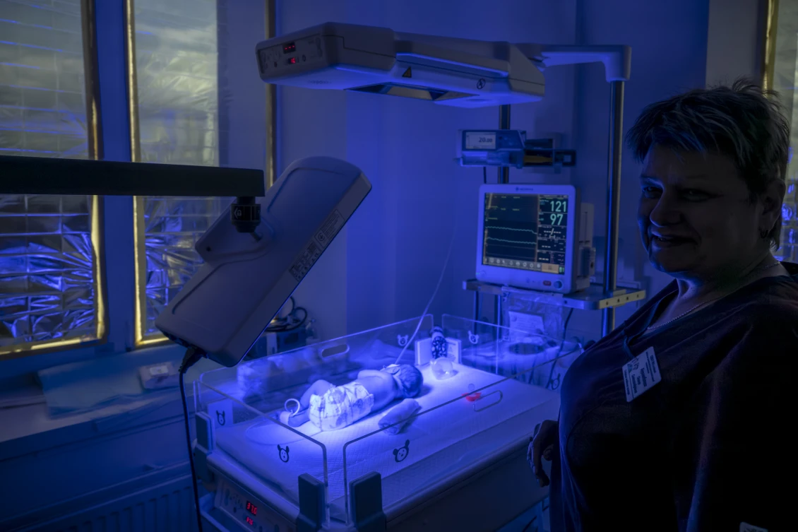 A premature baby, recently brought to the hospital