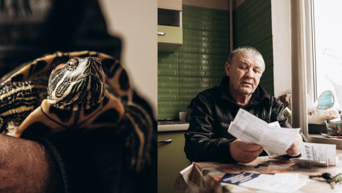 Сергій з Вовчанська, якому доводиться шукати підробіток на пенсії